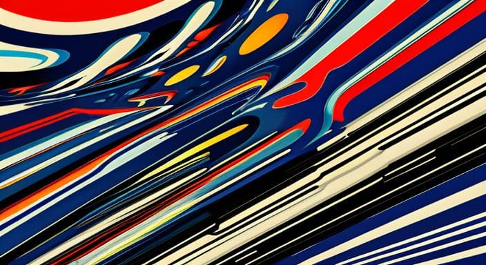 Vibrant Abstract Canvas in Expressive Style