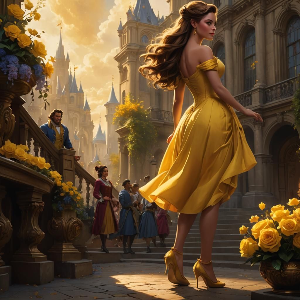 Belle Portrait in Art Nouveau Style