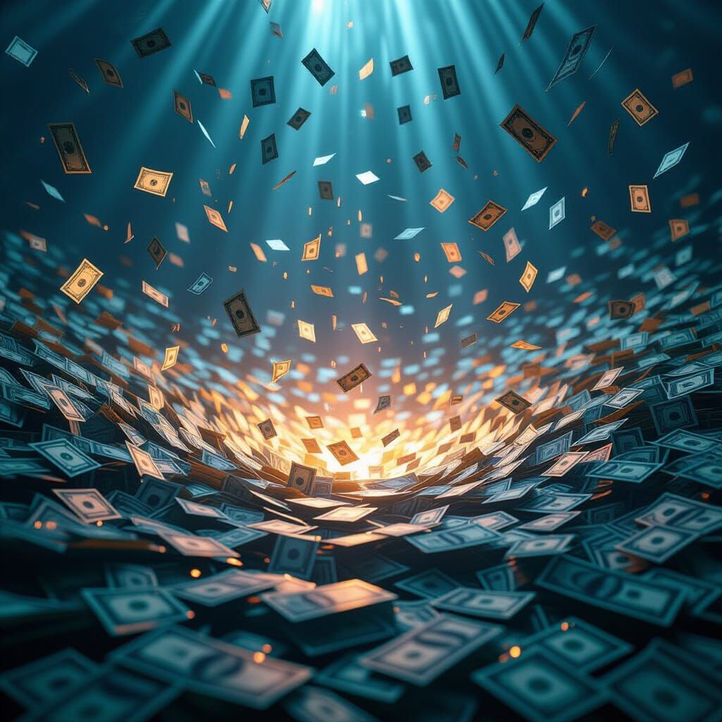 Money Raining Down in Epic 3D Vortex