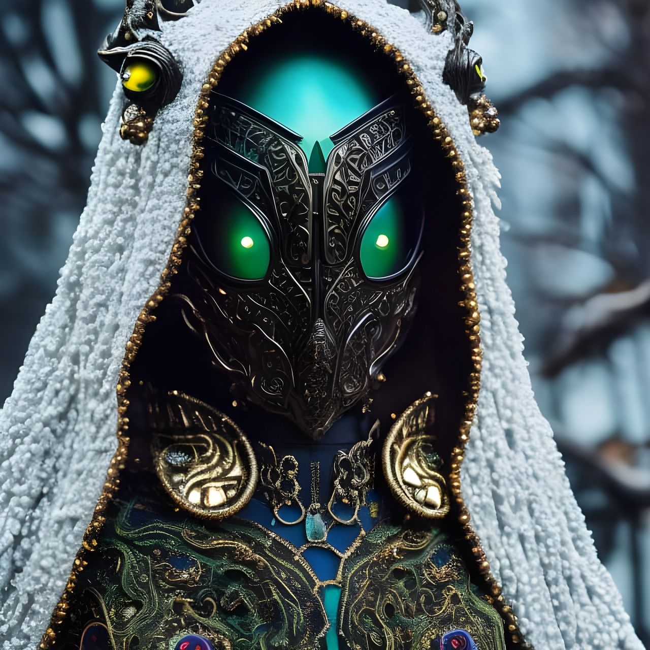 Biopunk Alien Portraits in Ornate Streetwear