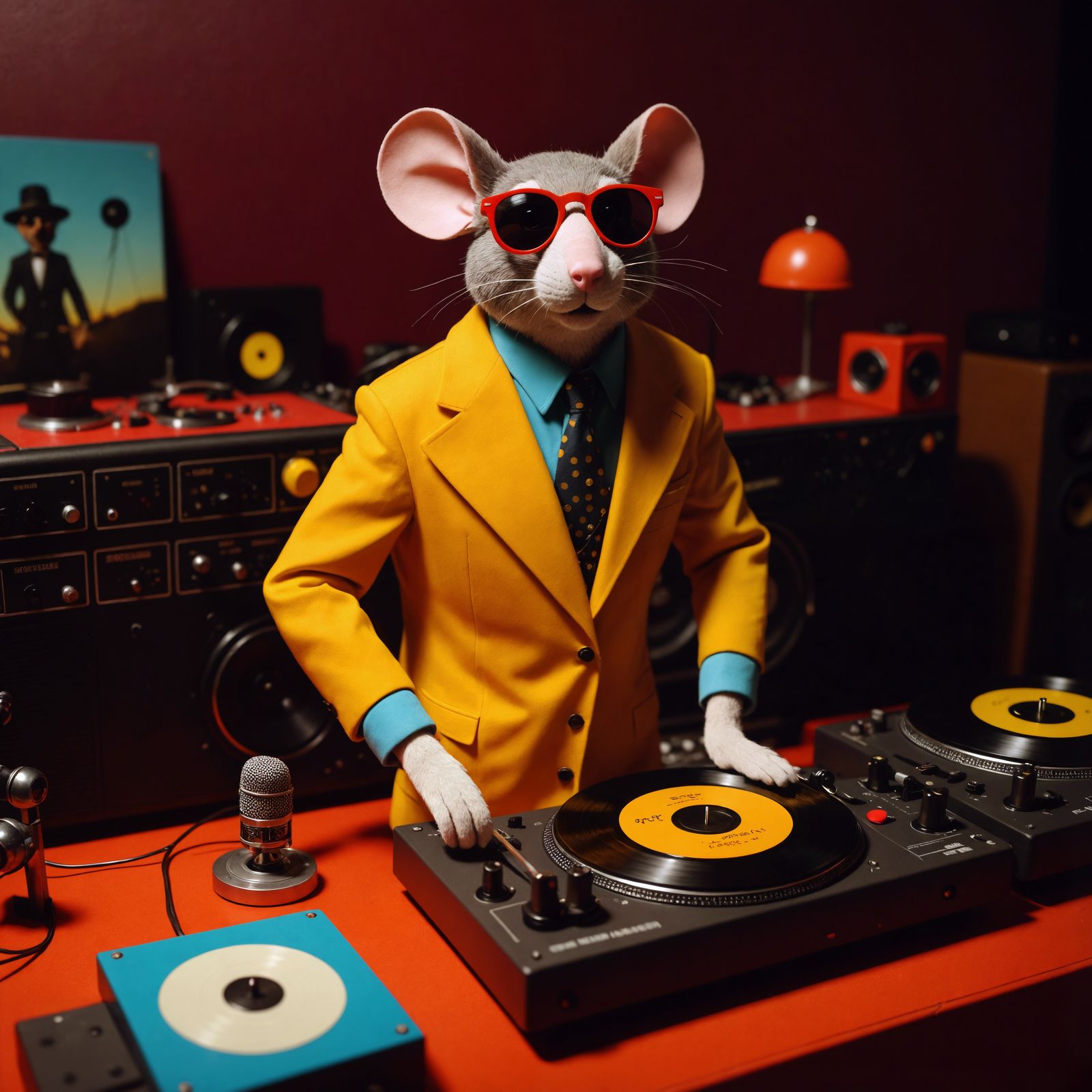 Stop-Motion Mouse Puppets in Wes Anderson Style