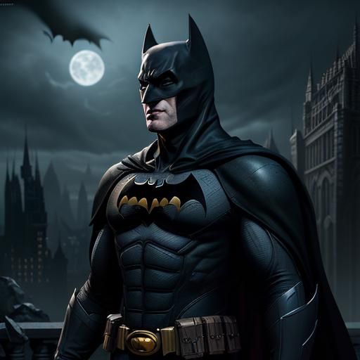 Batman as a Vampire: Detailed Matte Painting