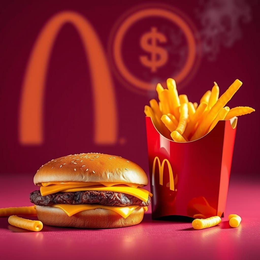 Surreal Fast Food Art in Neon Style