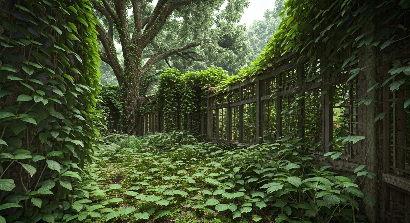 Eerie Overgrown Garden of an Abandoned House