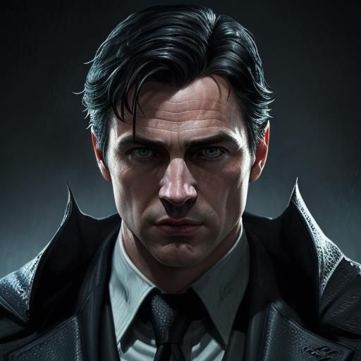 Hyperrealistic Bruce Wayne Splash Art Portrait