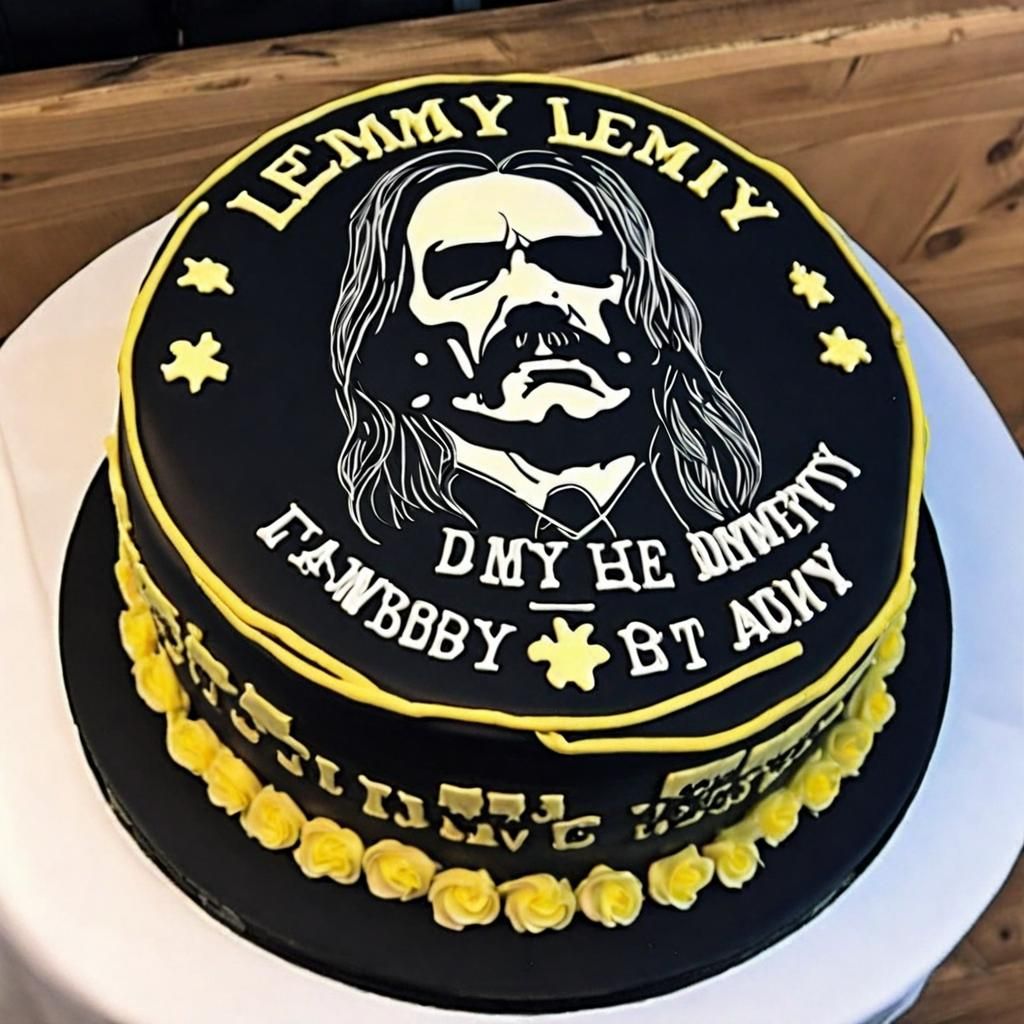 Lemmy Kilmister Tribute Cake
