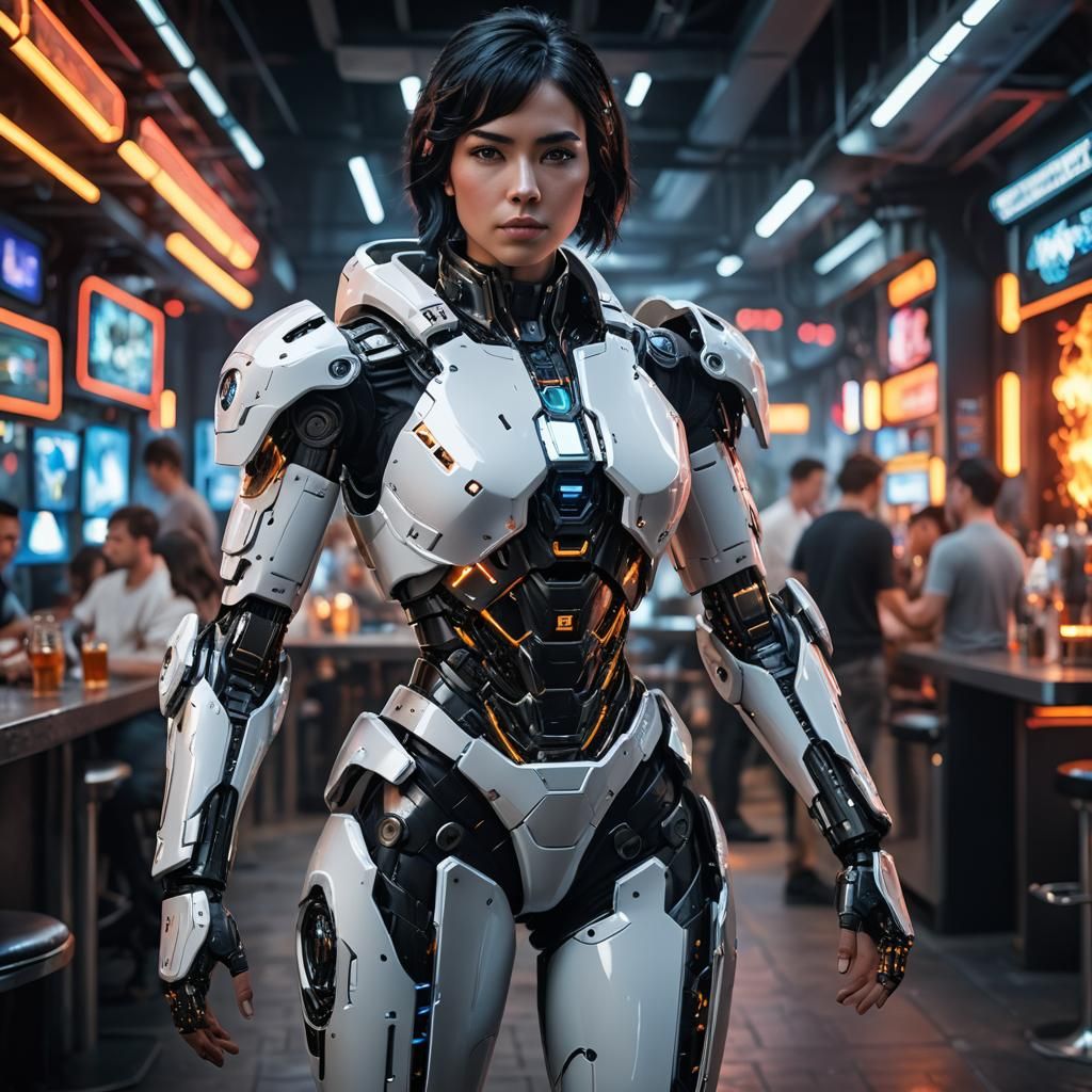 A female cyborg