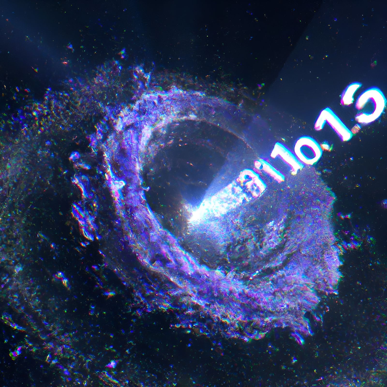 Galactic Vortex of Shattered Time in Digital Art