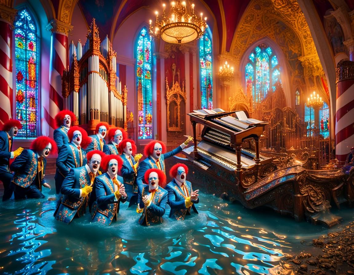 Surreal Pop Art: Elton John as Ronald McDonald