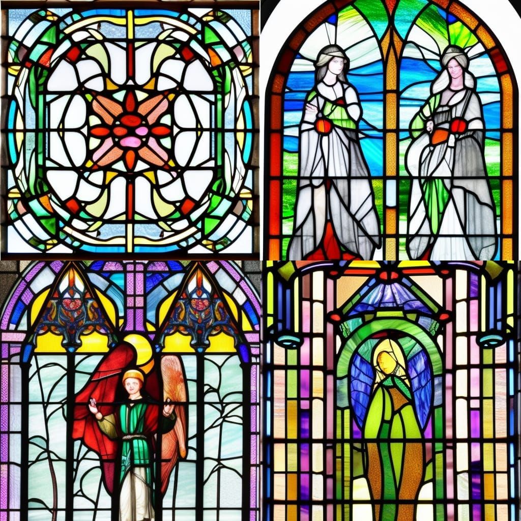 Stained Glass Art Depicting COVID-19 Virus