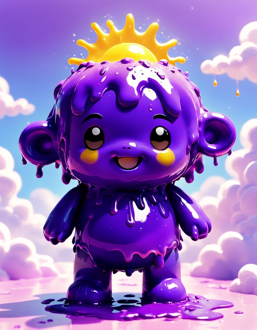 A Sacred Toy Dipped in Vibrant Purple Paint