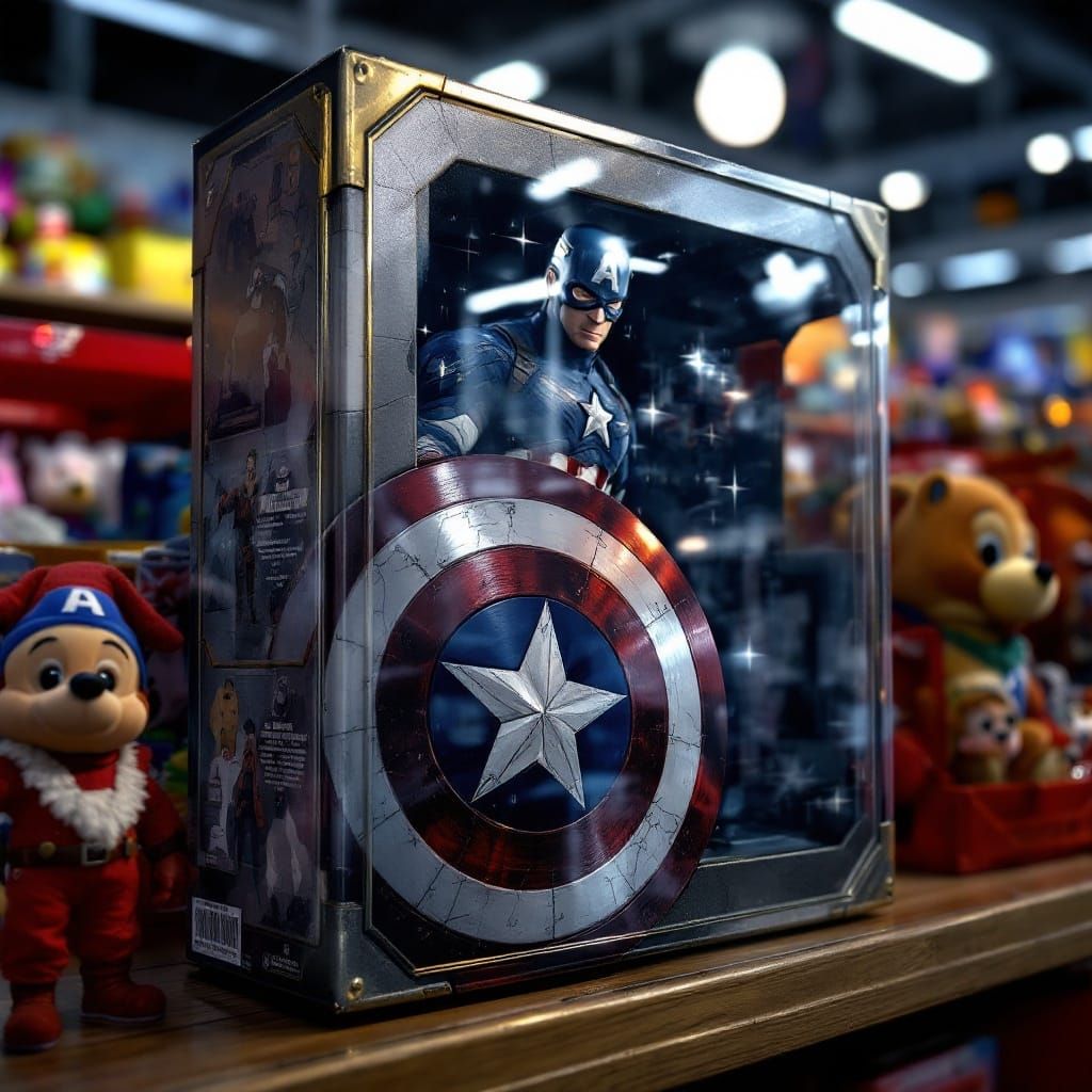 Captain America Toy Box in a Toy Store