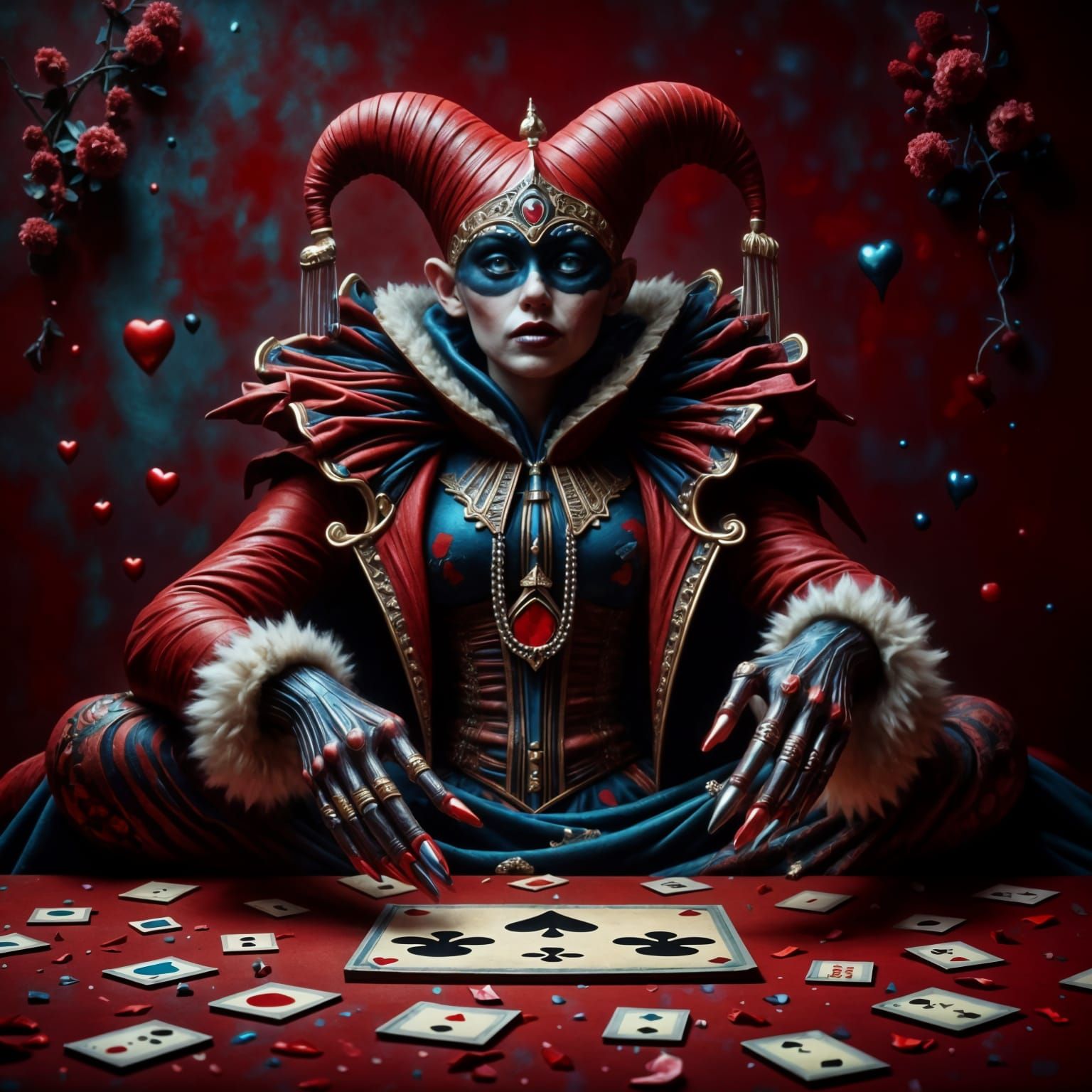 Queen of Hearts Revealed in Vibrant Abstract Art