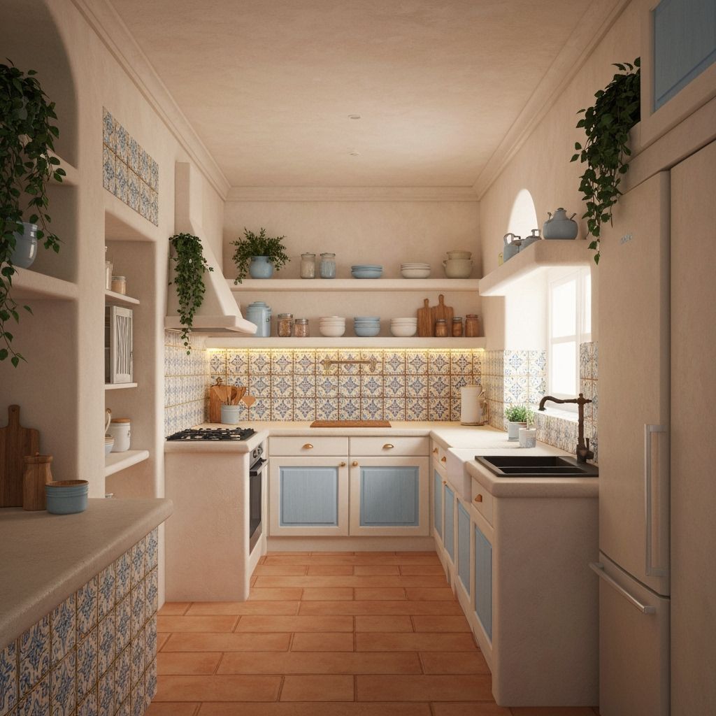 Greek Archipelago Kitchen: A Modern Ceramic Tile Vision