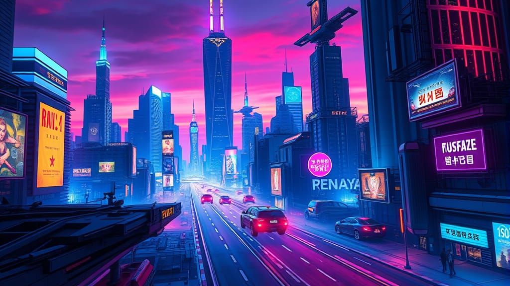 Surreal Futuristic Metropolis Unveiled