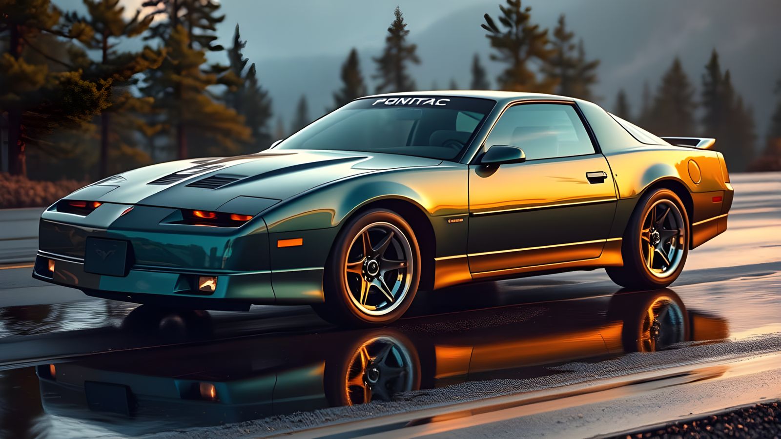 1991 Pontiac Firebird Formula on Mountain Road