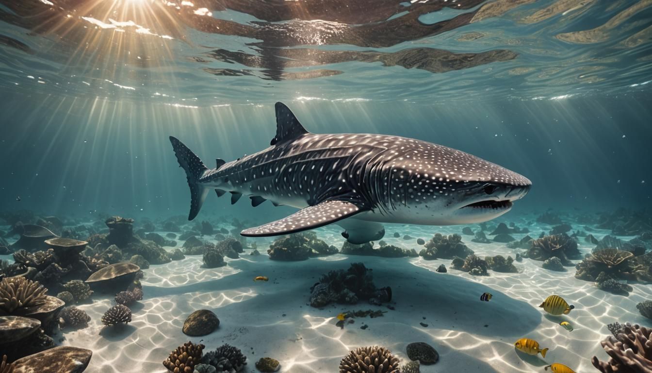 Whale Shark in Maldives: Fantasy Concept Art