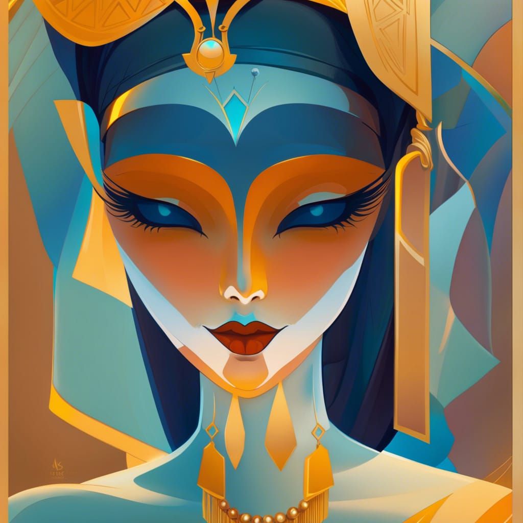 Arabian Djinn Princess Portrait in Hyperdetailed Style