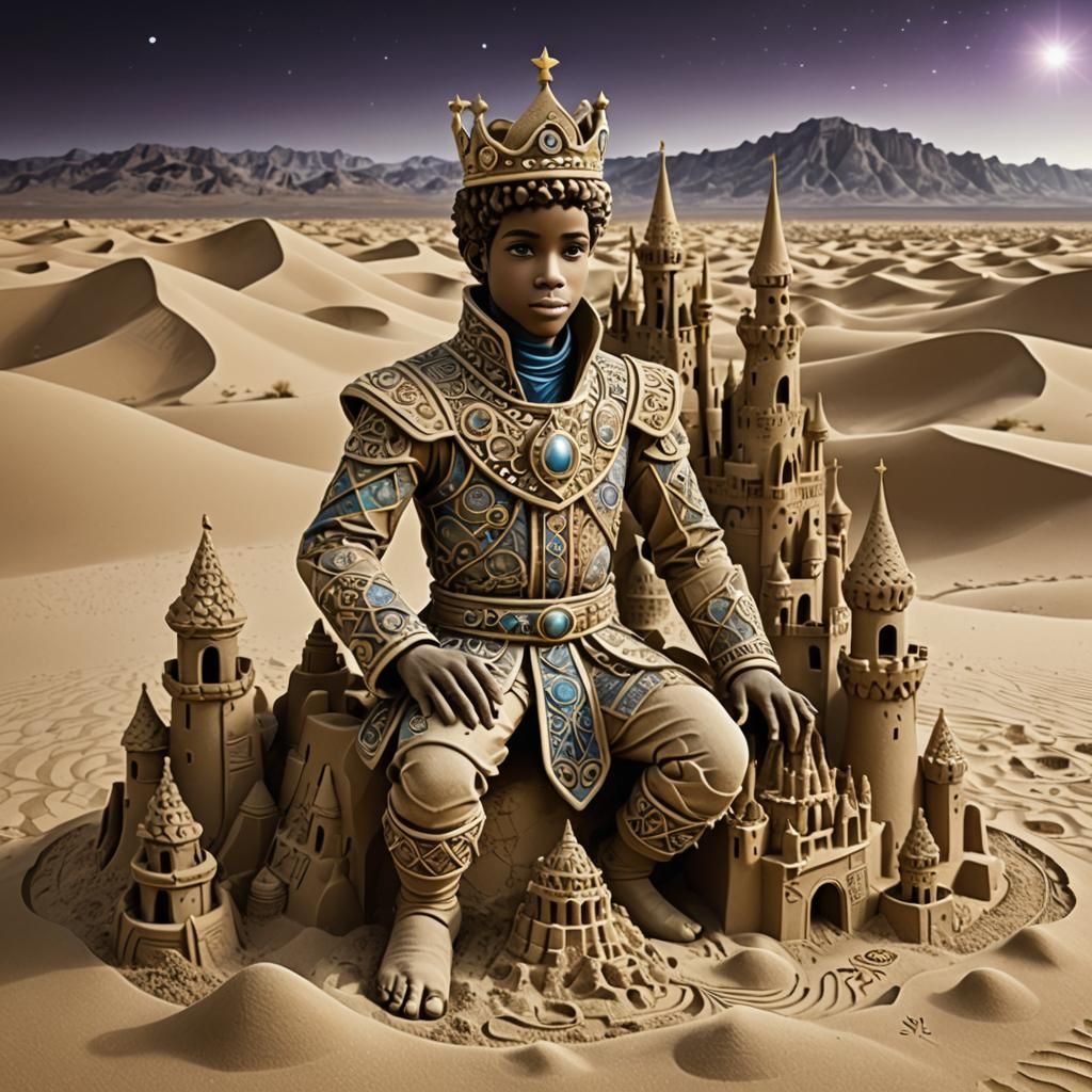 Magical Sandcastle Prince in Mystical Desert