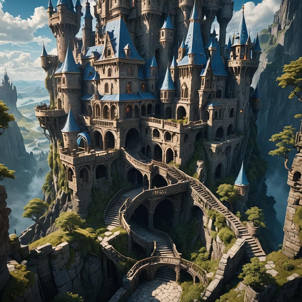 Diamond Castle in the Sky: Fantasy Concept Art