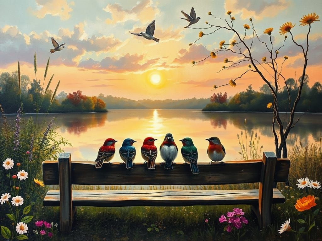 Golden Hour Lakeside Serenity