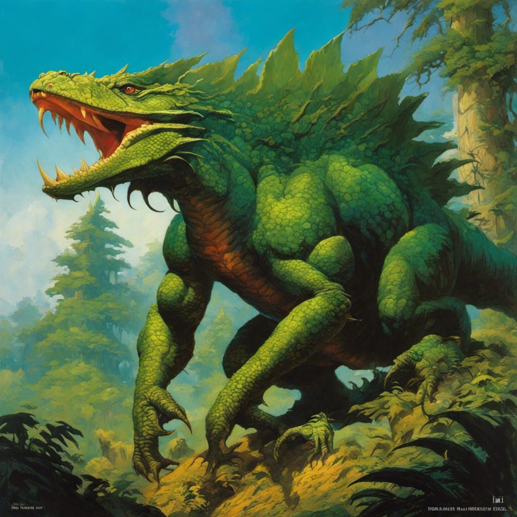 Krosa Beast in Krosa Forest: A Sci-Fi Vision