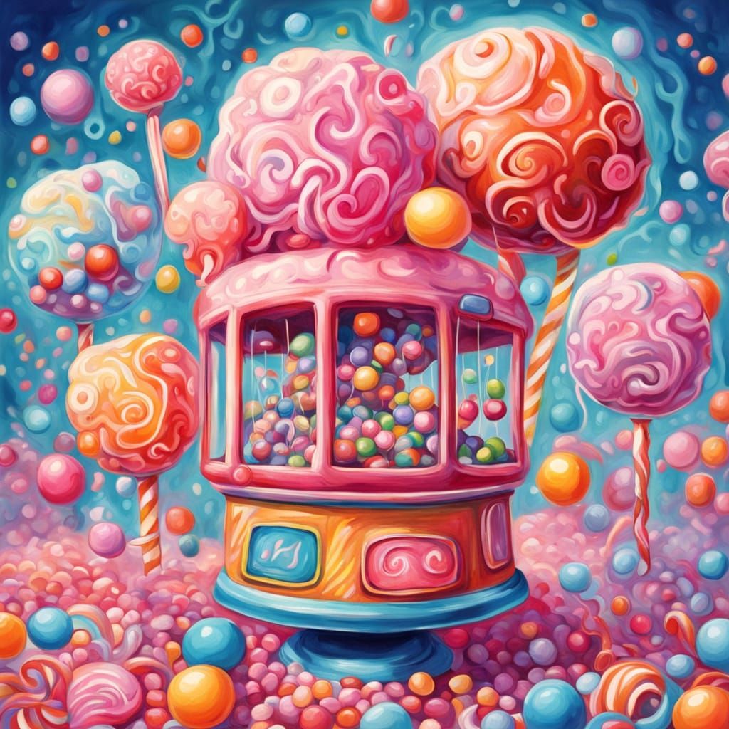 Brain Cells in Gumball Machines as Whimsical Gouache Paintin...