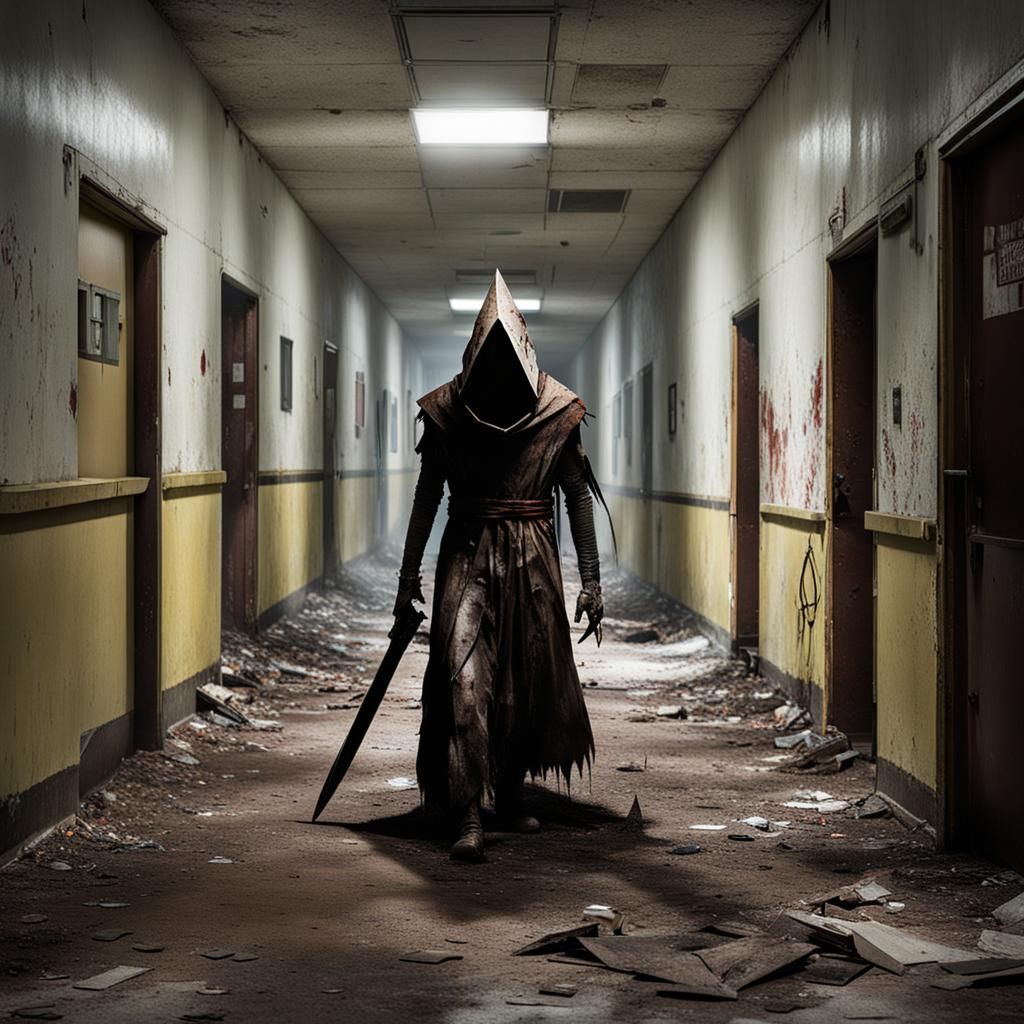 Silent Hill Pyramid Head in Abandoned Hospital