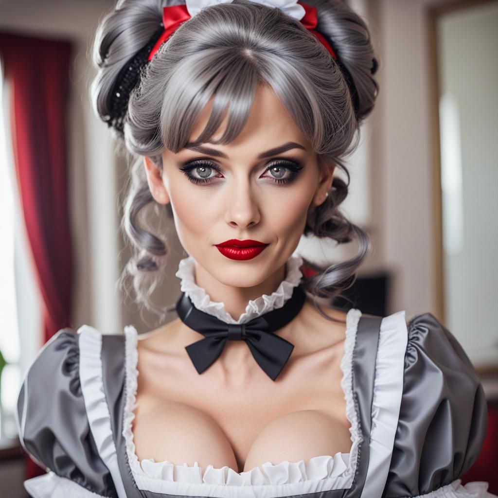 Elegant Woman with Smoky Eyes and Updo