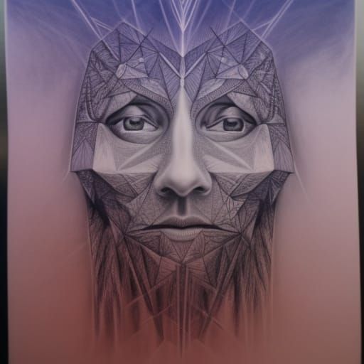 Holofractal Iroquois in Charcoal Drawing