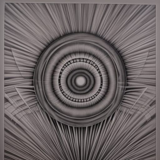 Holofractal Iroquois in Hyperdetailed Charcoal Drawing