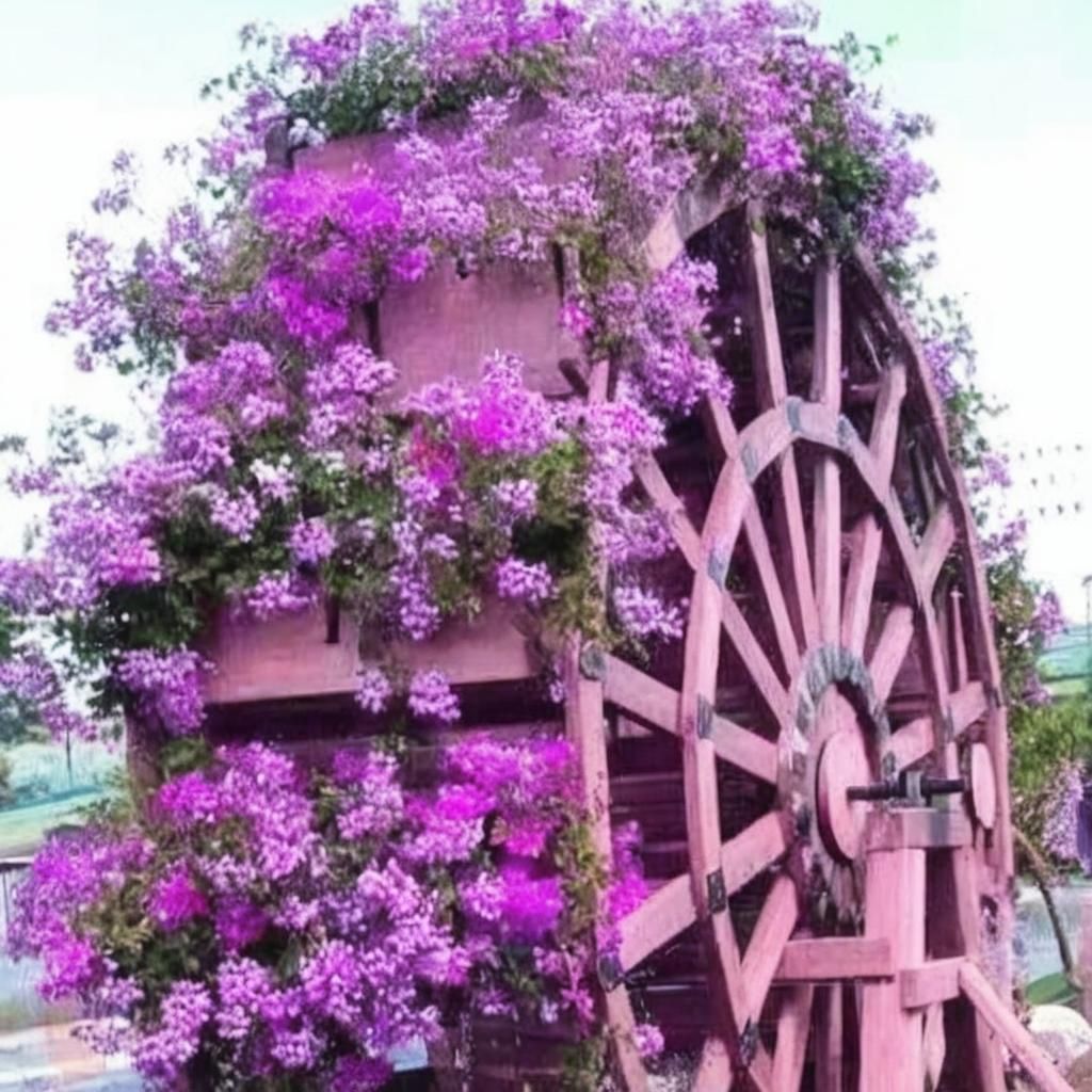 Pink Blossomed Water Wheel