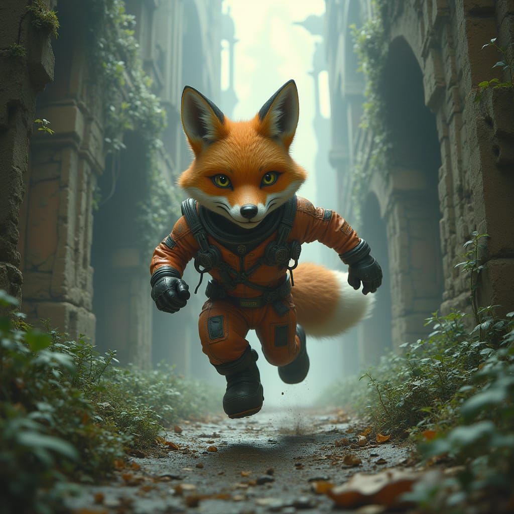 Turbo Fox Races Through Forgotten Cyberpunk City