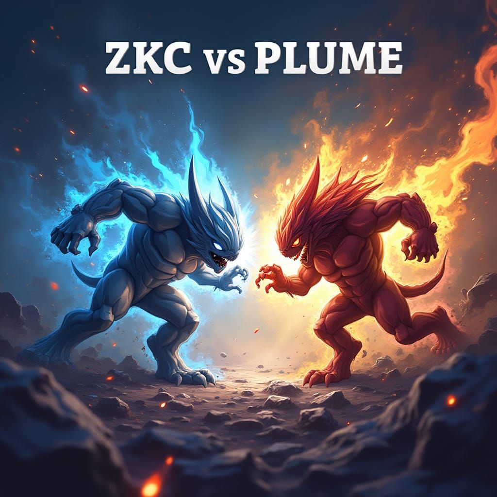 ZKC vs PLUME: Crypto Tokens Battle in Cosmic Void