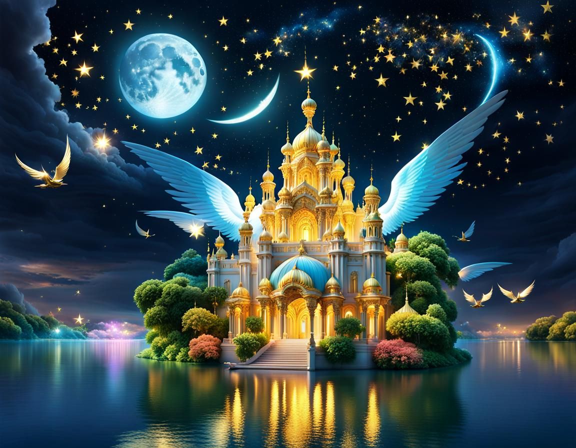 Heavenly Palace in Chromatic Aberration Style