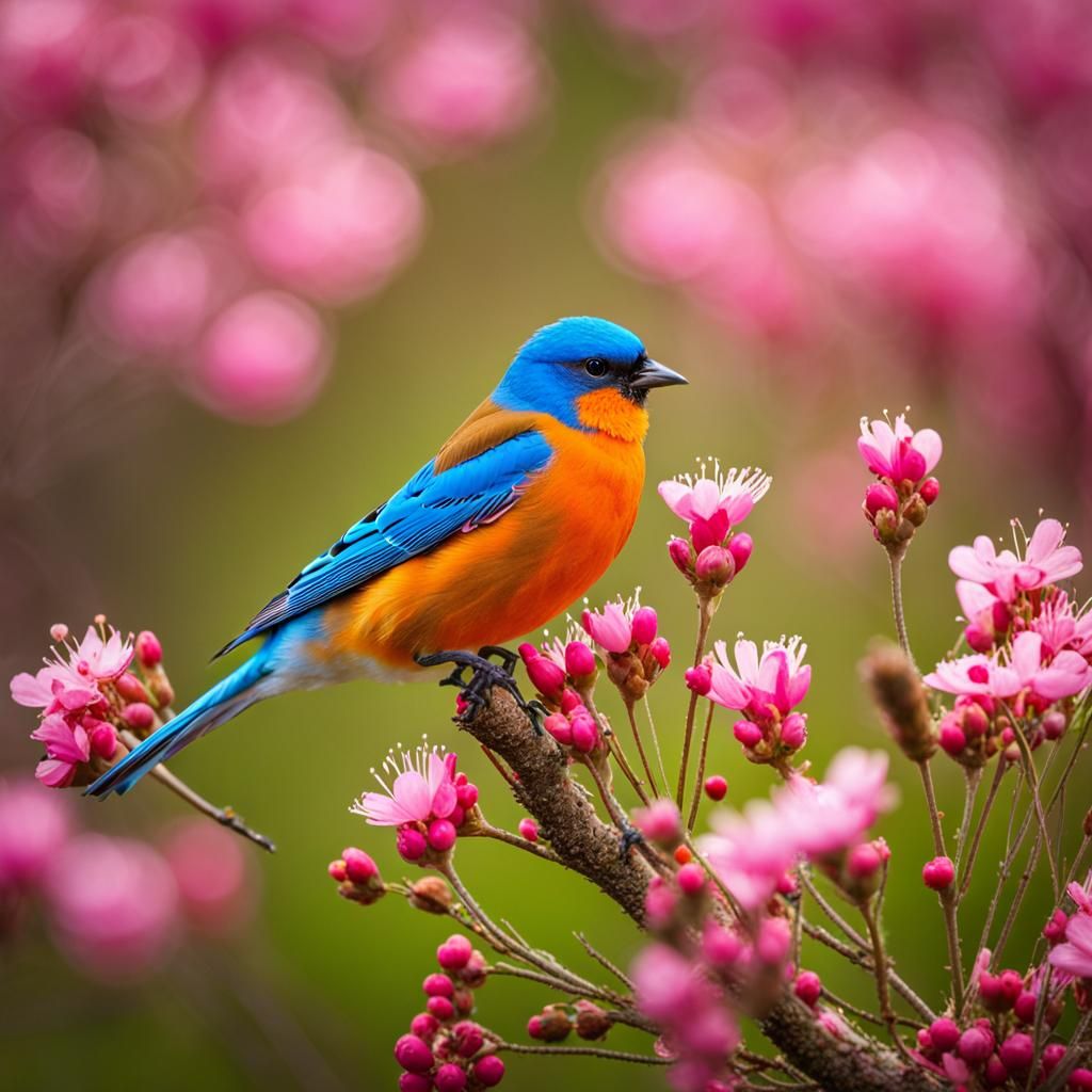 Spring Song: Birds, Flowers, and Gentle Romance