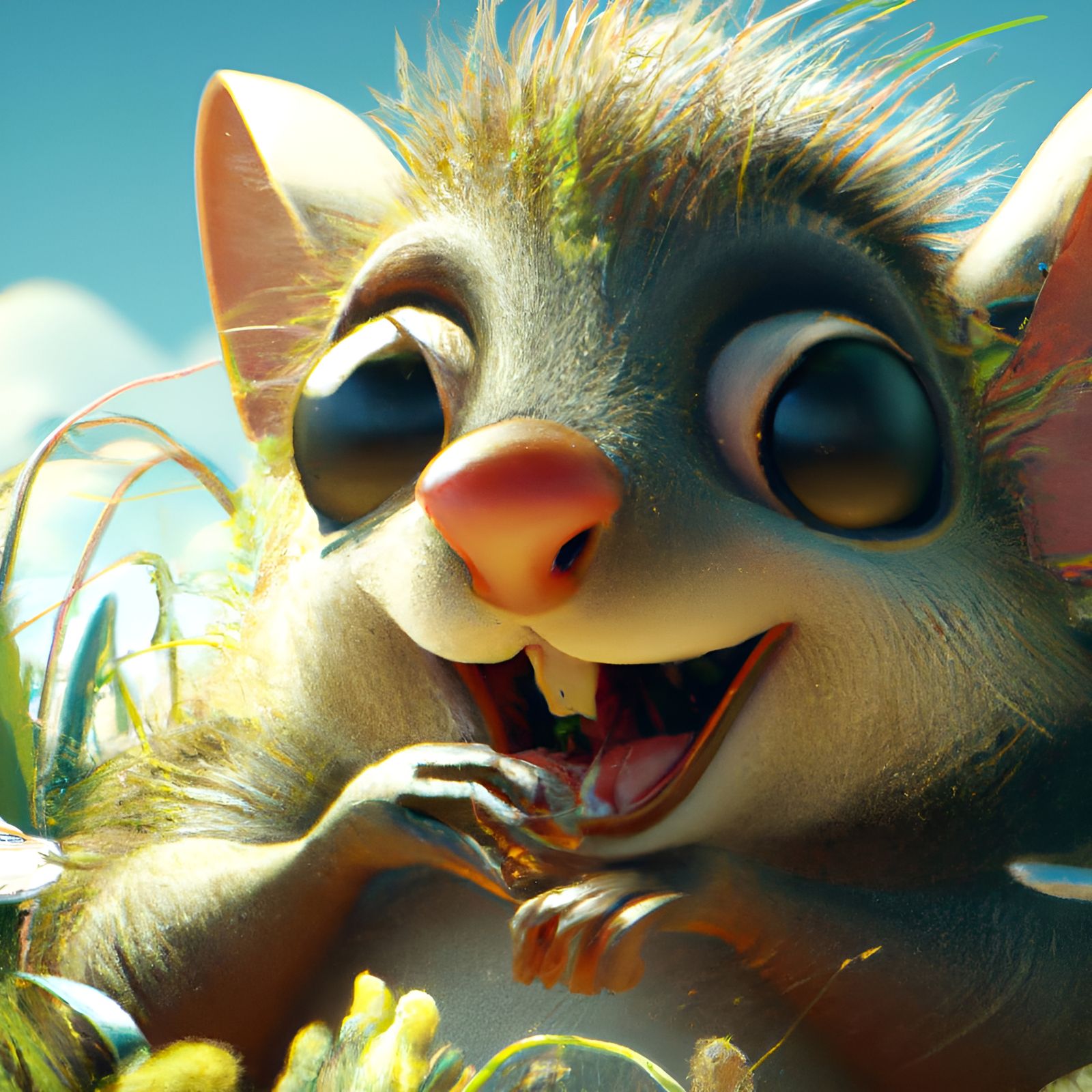 Adorable Critter in Detailed 3D Digital Painting