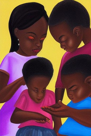 Black Family Prayer: A Heartwarming Dinner Scene