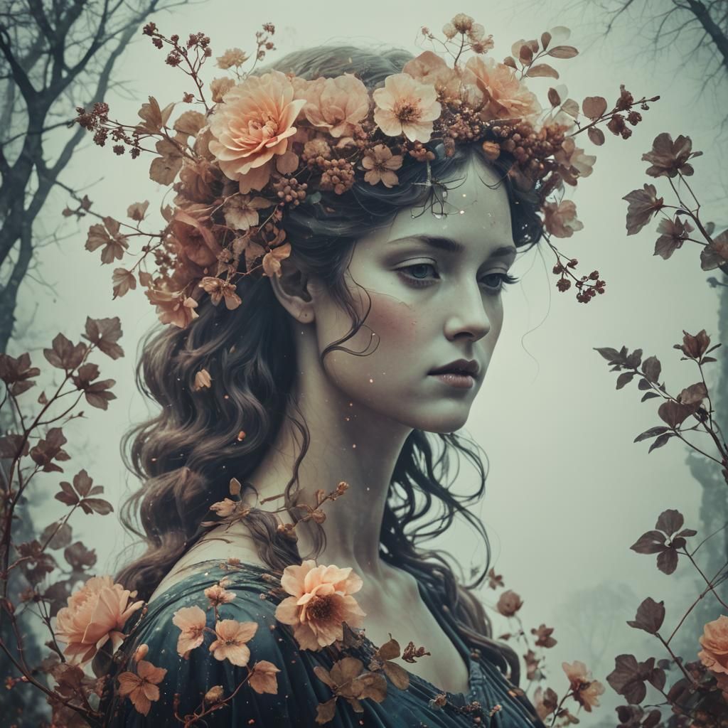 Double exposure of Persephone