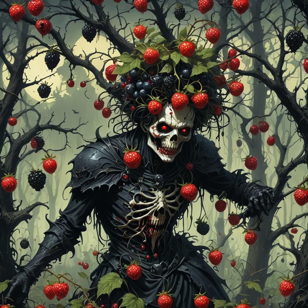 Sinister Gothic Summer Berry Horror Artwork