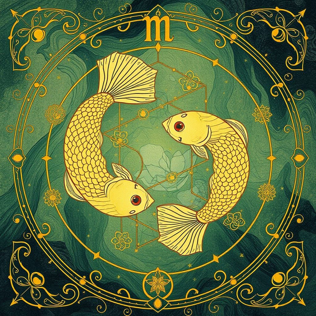 Surreal Water Goddess in Gustave Klimt Style