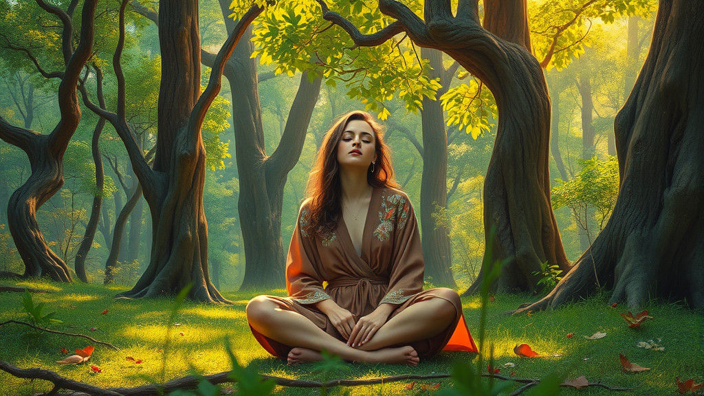 Mystical Forest Meditation in Old Masters Style