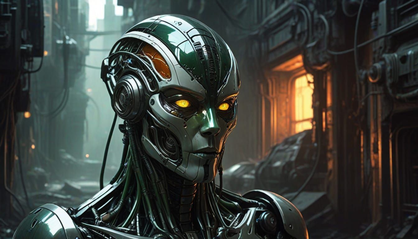 Gritty Post-Apocalyptic Warrior in Cyberpunk Style