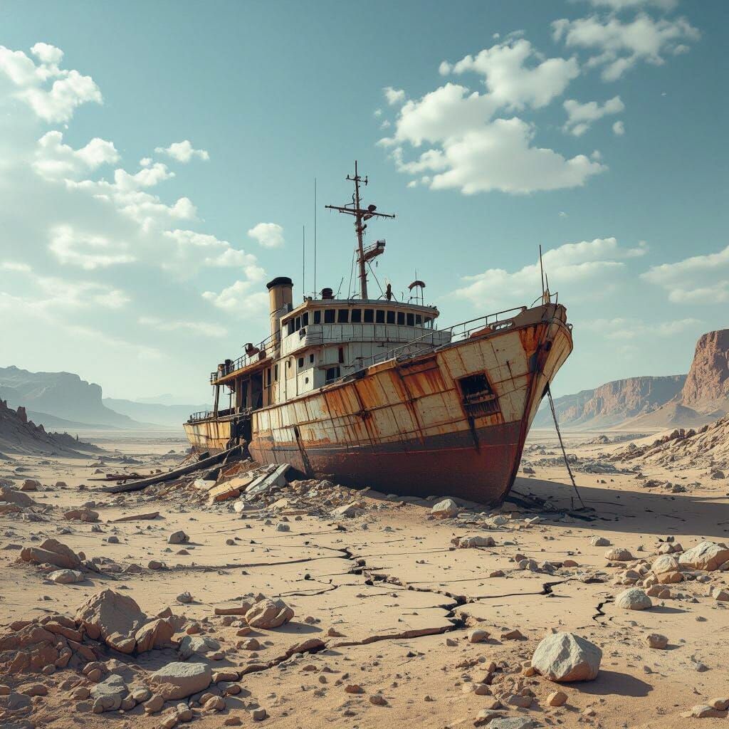 Ship Stranded in Radioactive Desert Ruins