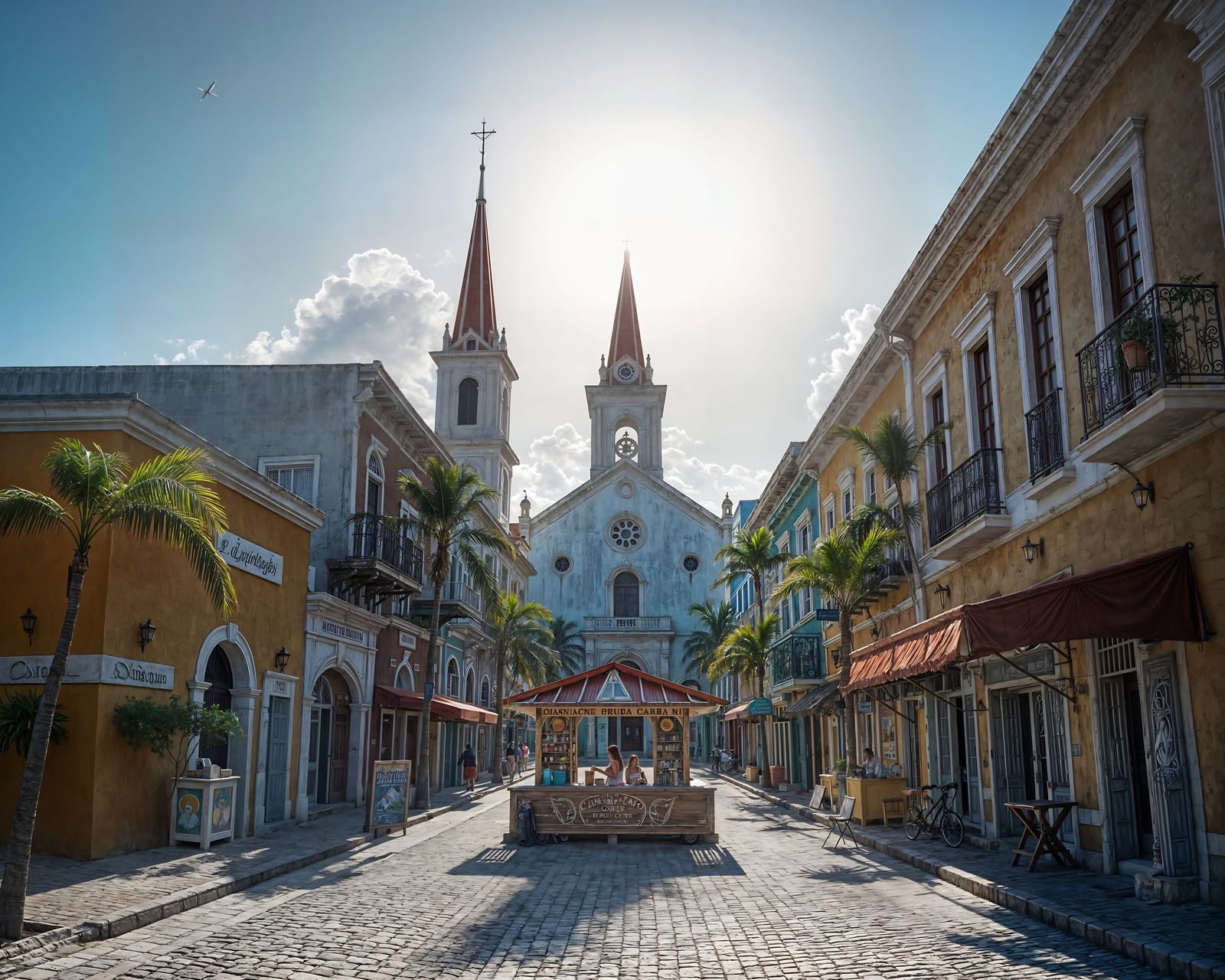 Oranjestad, Aruba: Digital Matte Painting in 8k