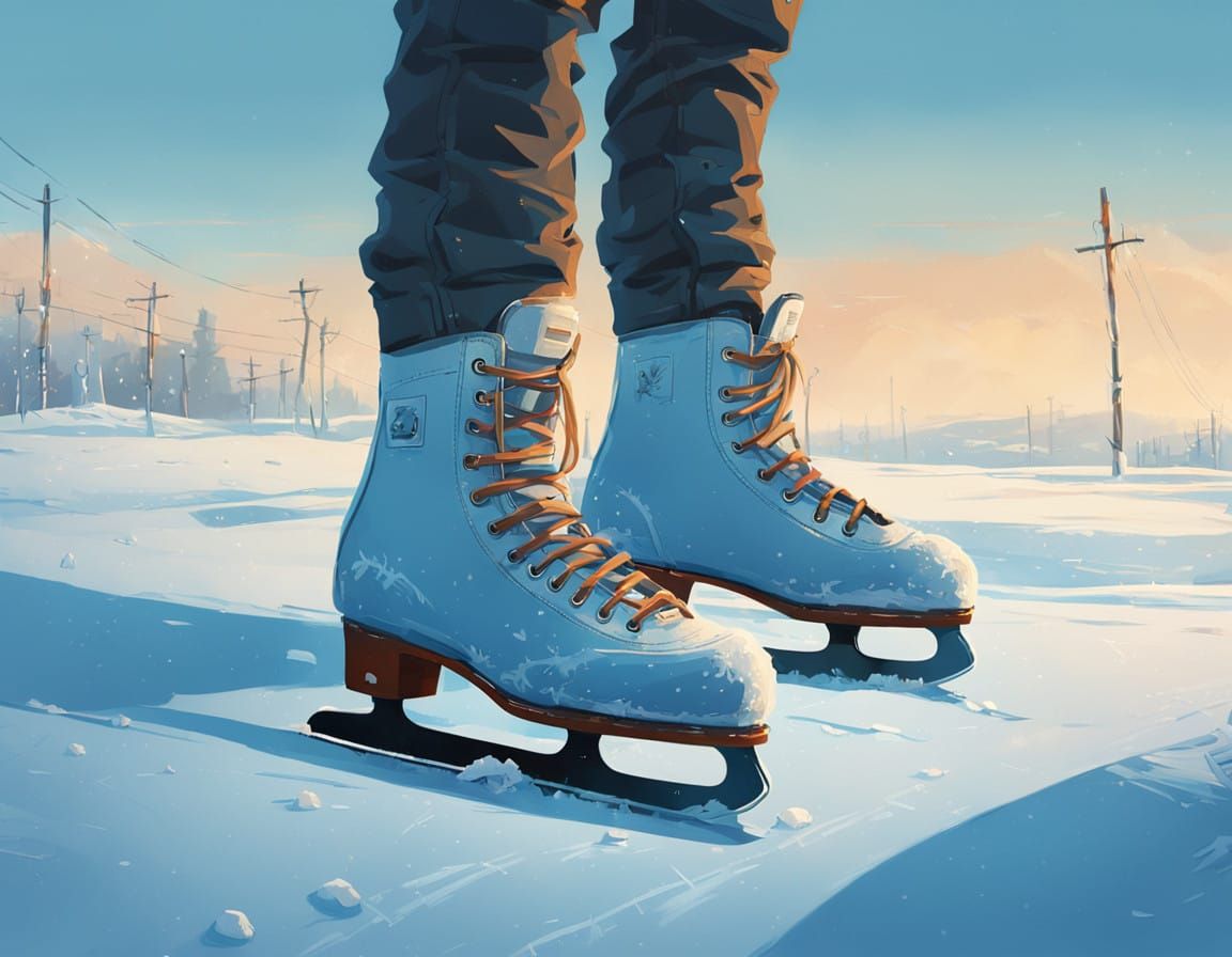 Frosty Ice Skates in Winter Wonderland