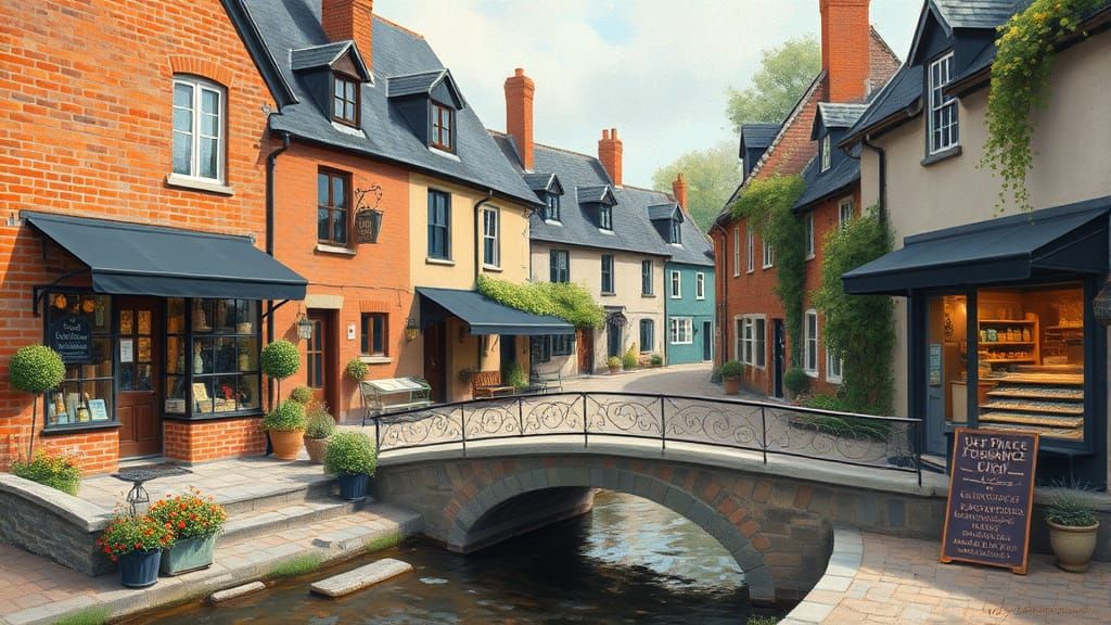 Cozy Home Office in Impressionistic Style