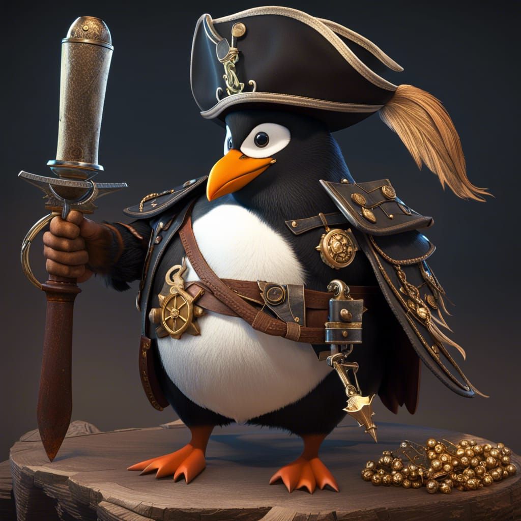 Penguin Pirate Adventure in 3D Game Style