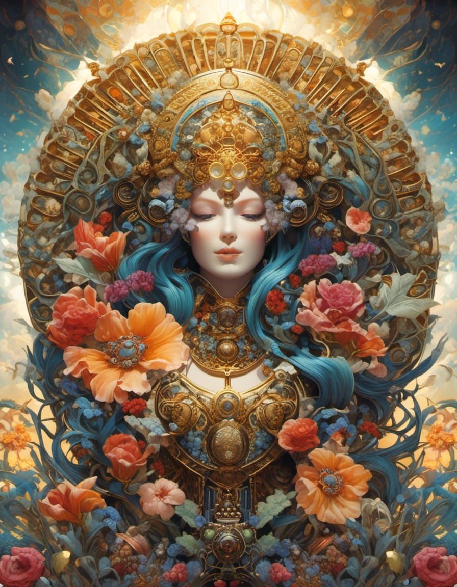 Winter Solstice Sunrise Over Ancient Stones in CGI Style