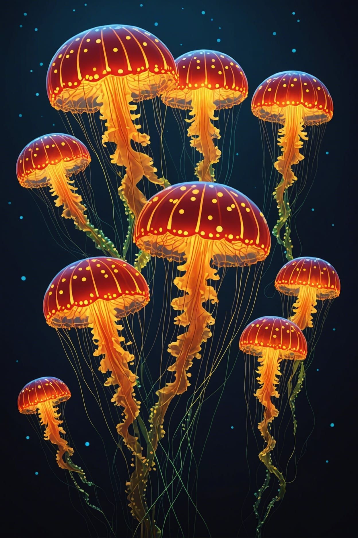 Illuminated jellyfish, Kusama